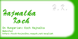 hajnalka koch business card
